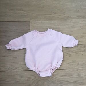 Old Navy light pink onesie sweatshirt - size 0-3 months